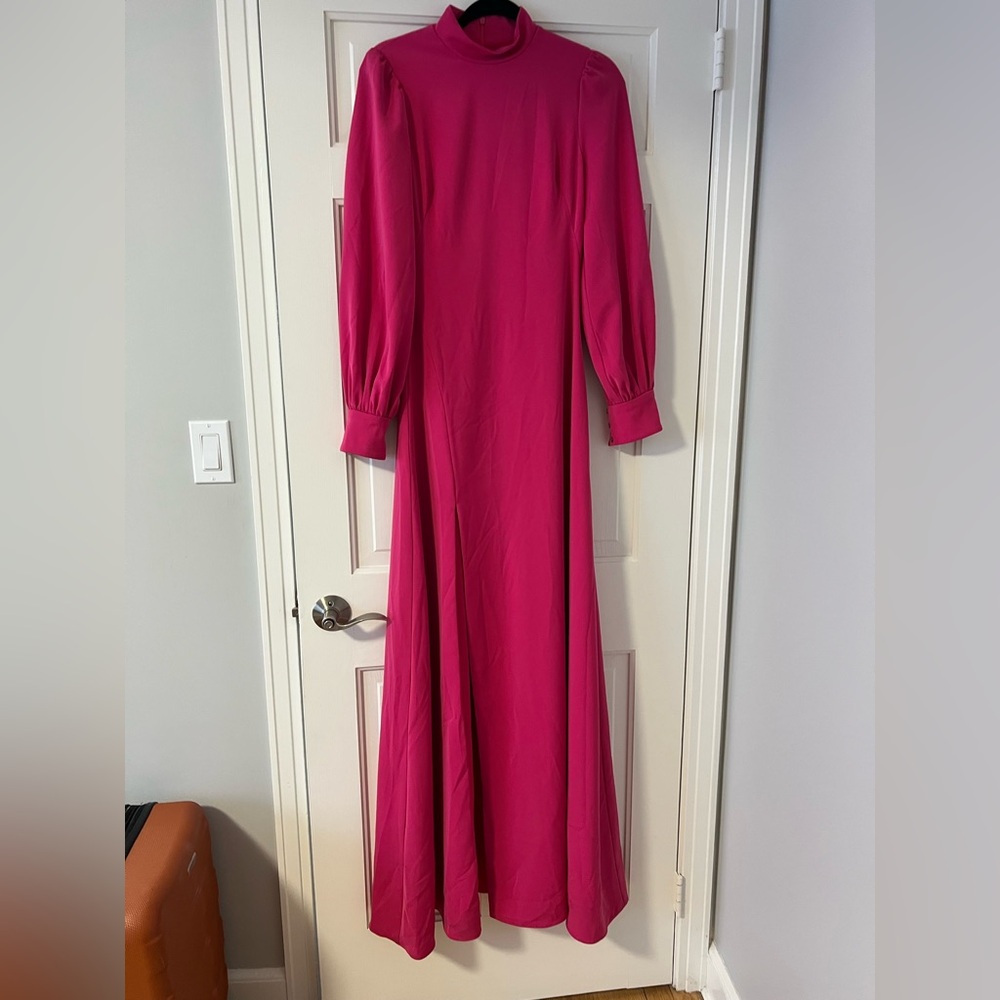 Black Halo Fuchsia Long Sleeve Dress black halo USA 2